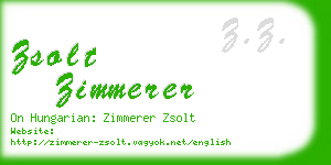 zsolt zimmerer business card